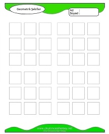 Geometrik Şekiller Çalışma Sayfaları